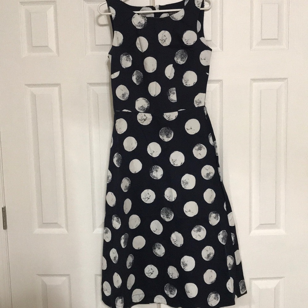 Navy Polka Dot Dress